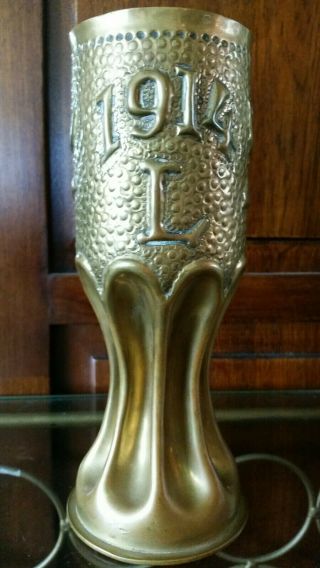 Wwl Shell Trench Art Vase Or Chalice 1914 Battle Of Lorraine?