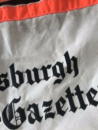 Pittsburgh Post - Gazette Newspaper Paperboy Shoulder Canvas Carrier Delivery Bag 2