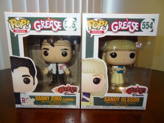 Funko Pop Movies - Grease - Sandy Olsson 554 & Danny Zuko 555
