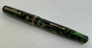 Vintage Oversized Wahl Eversharp Fountain Pen,  Black & Green,  Gold Seal