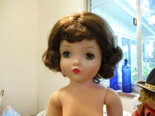 1950s 21 " Vintage Madame Alexander Cissy Brunette Doll,  Nude High Heels