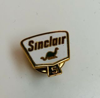Vintage Sinclair Oil Employee 5yr Service Award Pin Enamel Emblem 14kyellow Gold