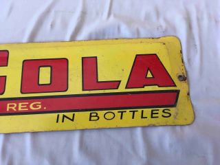 Old Drink Lime Cola In Bottles Painted Tin Advertising Grocery Store Soda Sign 3