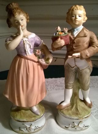 Vtg Ardco Lady&man Couple,  Figurines.  50 