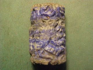 Western Asiatic Cylinder Seal Of Lapis Lazuli