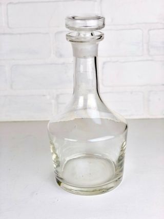 Vintage Clear Glass Rainbow Iridescent Wine Liquor Decanter