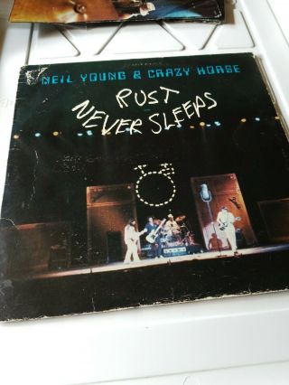 Neil Young Rust Never Sleeps Vinyl Reprise Lp Orig Inner Jacket Good