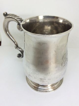 C1740 - 60 Georgian 18th Century Solid Silver Half Pint Tankard