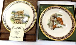 Vintage Set of 8 LENOX Boehm Woodland Wildlife Plates w/COA’s & Boxes 3