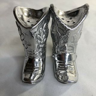 Arthur Court Cowboy Boots Salt And Pepper Shakers Western