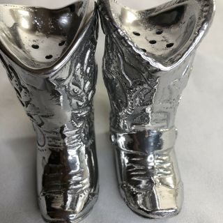 Arthur Court Cowboy Boots Salt and Pepper Shakers Western 3