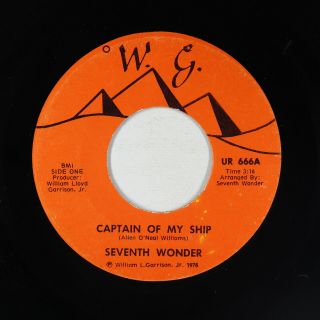 70s Soul Funk 45 - Seventh Wonder - Captain Of My Ship - W.  G.  - Mp3