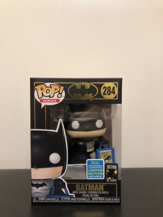 Funko Pop Batman With Sdcc Bag 284 San Diego Comic Con Funko Shared Exclusive