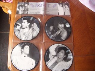 Prince 4 X 7 " Interview Vinyl Picture Disc In Hanging Display Limited Edition