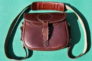 Vintage Orvis Gokey Shooting Traditions Tanned Leather Shotgun Shell Bag -