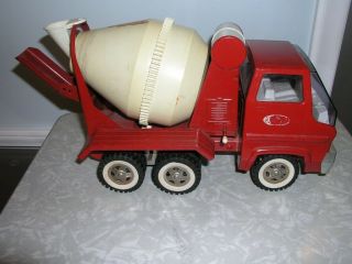 Vitage Red Tonka Cement Mixer Truck 1960s 620 Gas Turbine Press Steel