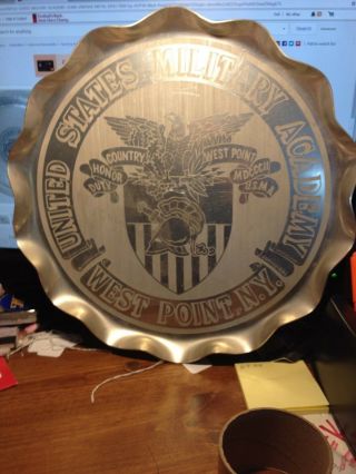 Rare Vintage United States Military Academy West Point N.  Y.  Metal Tray