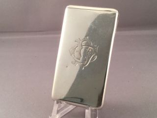 Solid Silver Victorian Card Case By Sampson Mordan,  Lond 1896