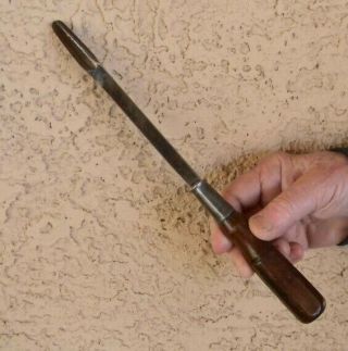 Vtg Babbit Bearing 12 1/2 " Long Scraper With Wood Handle Made In Usa 2 1/4 " Head