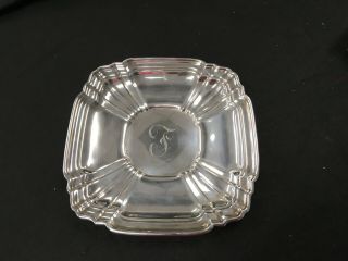 Gorham Sterling Silver Small Tray Engraved F In The Center Stamped 16.  2 Ounces