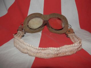 WW2 Japanese Pilot Goggles of a navy flying corps.  Good 3