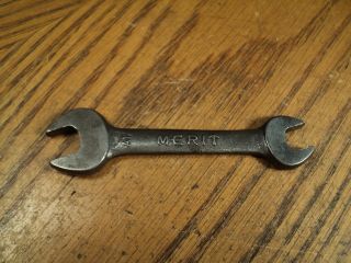 Vintage Merit Wrench Tool No.  21 3 - 5/8 " Long 5/16 " X 13/32 "