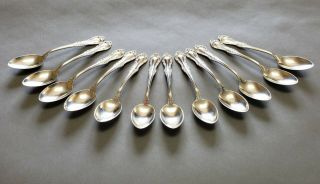 Set Of 12 International Sterling Silver Joan Of Arc 5 7/8 " Tea Spoons H Heavy
