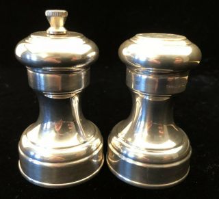 Tiffany & Co Sterling Silver Salt Shaker Pepper Grinder,  185.  4g Of.  925 No Wood