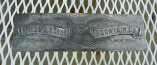 American Soda Fountain Co.  Name Plate Boston York Early