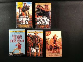 5 Clarence E Mulford Hopalong Cassidy Paperback Books