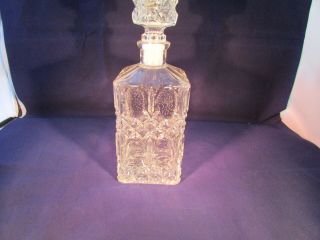 Decanter Vintage Glass Liquor Whiskey Wine Scotch Bar Bottle Cut Glass 10 