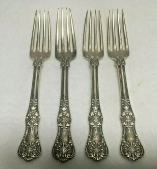 4 Tiffany English King 1885 Fork 6 And 7/8 " Older Sterling