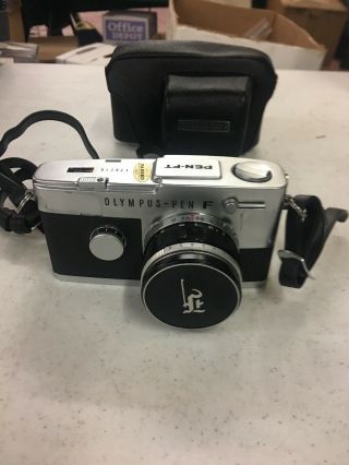 Vintage Olympus - Pen F Pen - Ft Camera With F.  Zuiko Auto S 1:1.  8 F=38mm Lens
