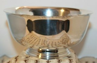 Antique Solid Sterling Silver Tiffany & Co Serving Bowl 7 " 12.  100 Troy Oz