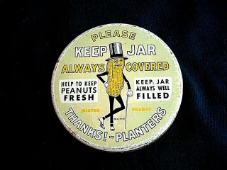 Vintage 1940 Planters MR PEANUT LEAP YEAR Jar with Lid Counter Display - - CON 2