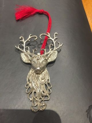 Limited Edition Christopher Radko Sterling Silver Reindeer Pin/brooch/ornament