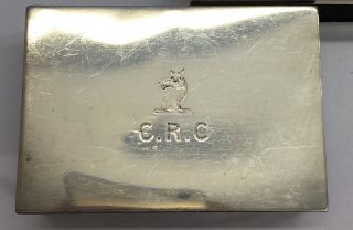 Antique Solid Silver X2 Match Box Holders Engraved Fox & CRC Circa 1884 2