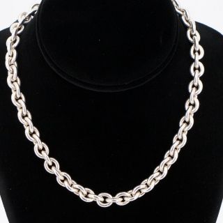 Sterling Silver - Italy 9mm Cable Chain Link 16.  25 " Necklace - 80g