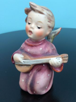 Vintage 1960 Hummel By Goebel Figurine Angel Serenade 214 With Mandolin