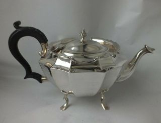 Dainty Pretty Antique Solid Sterling Silver Teapot 1912/ L 21.  3 Cm/ 359 G