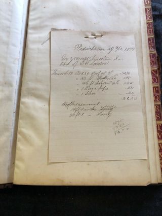 Antique Handwritten Ledger Salem NJ 1895 Genealogy Sparks Sweeney Davis Sweeten 3