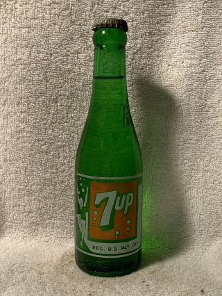 Full 7oz 7up 8 Bubble Dancing Lady Acl And Embossed Soda Bottle Odd Slogan