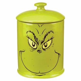 Dr.  Seuss How The Grinch Stole Christmas Grinch Face Ceramic Cookie Jar 2015