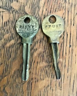 Vintage Cleveland 4 - Way Padlock Keys Only Set Of 2