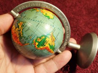 Ca 1970 - S Small World Earth Globe In Russian Russia Language