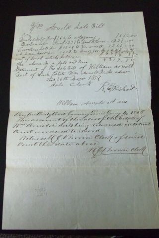 Rare 1847 Bourbon County Kentucky Antique Bill Of Slave Document