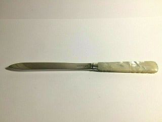 Antique George 111,  Solid Silver & Mother Of Pearl Letter Opener,  Birm 1824,
