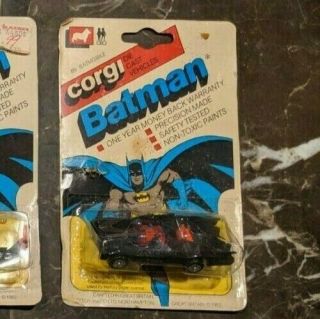 Vintage Set Corgi Die Cast Batmobile Batman Joker 1982