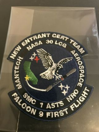 Spacex Falcon 9 First Flight Entrant Cert Team Patch 1asts Nasa,  Rare