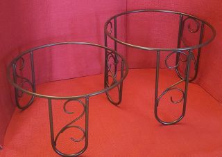 Home And Garden Party (prev.  Home Interiors) Set Of 2 Prestige Metal Bowl Stands